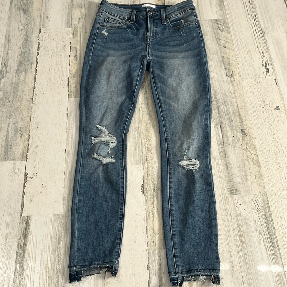 Pistola Distressed Raw Hem Jeans Size 24